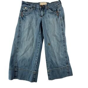 Z. Cavaricci Denim Wide Leg Cropped Women's Coulottes Size 5 Y2K